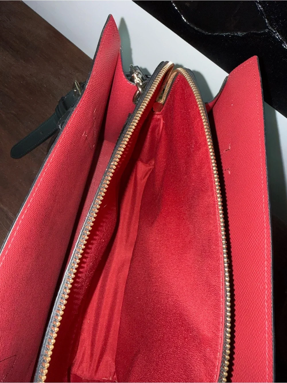 Coach Signature Canvas Tatum Carryall with Red Interior